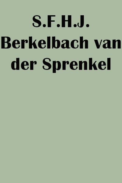 S.F.H.J. Berkelbach van der Sprenkel