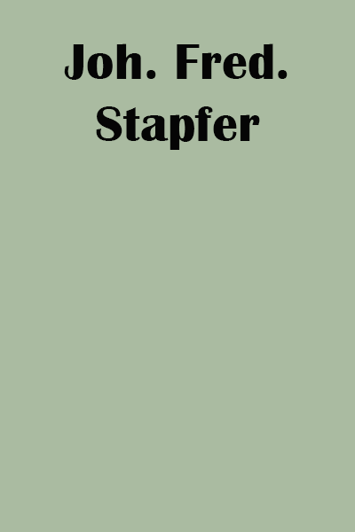 Johan Friedrich Stapfer